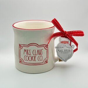 Mrs Claus Cookie Co mug by Rae Dunn | Christmas coffee mug | Red and White mug